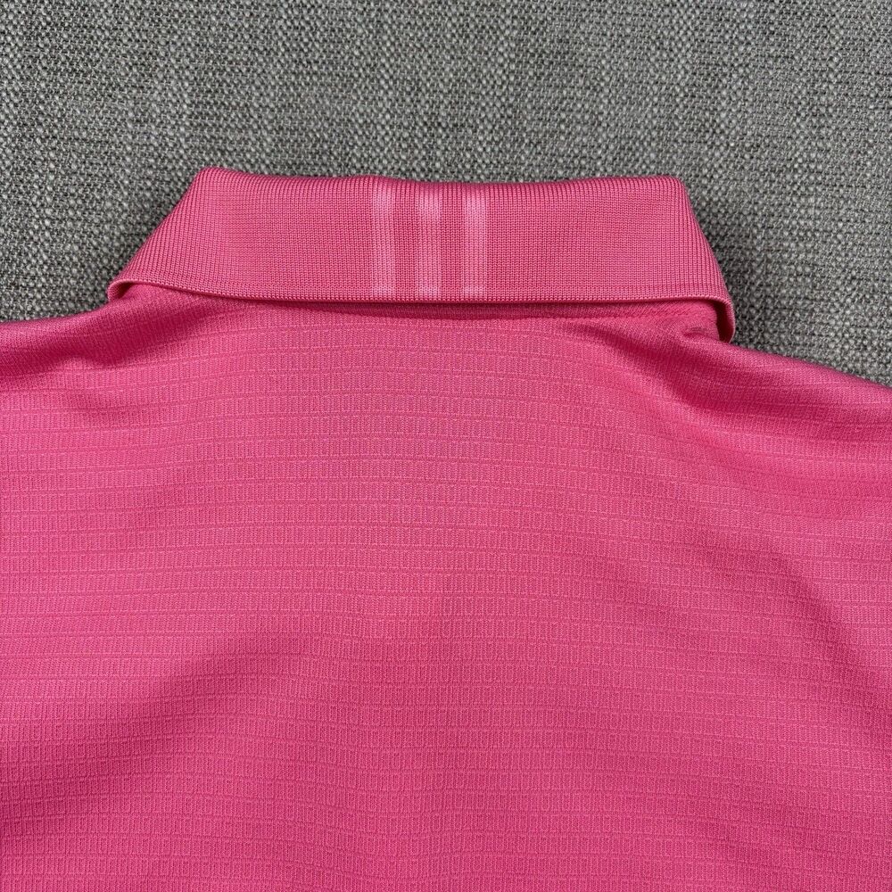 Adidas Golf Pink Performance Polo Shirt Women L Short Sleeve Athletic Golf Top - Picture 4 of 9